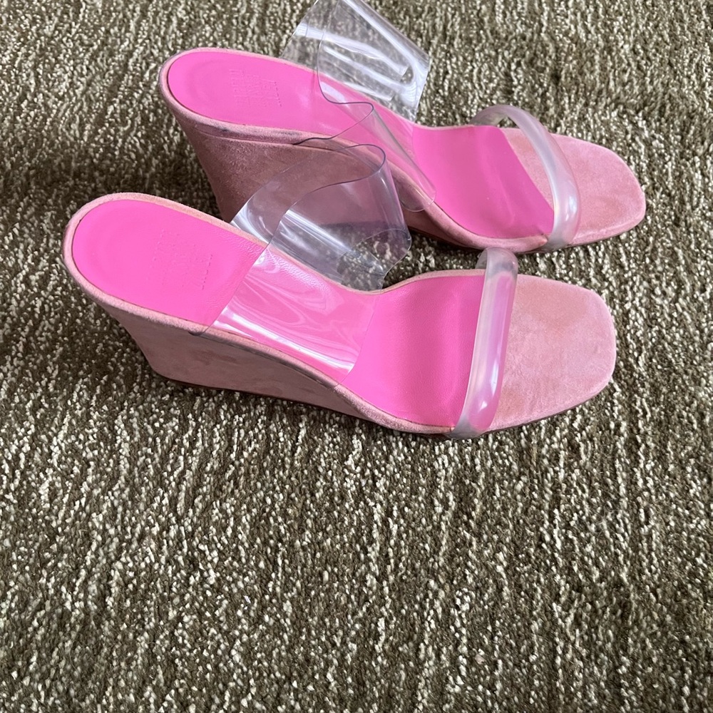 Maryam Nassir Zadeh Olympia Wedge 40 suede pink